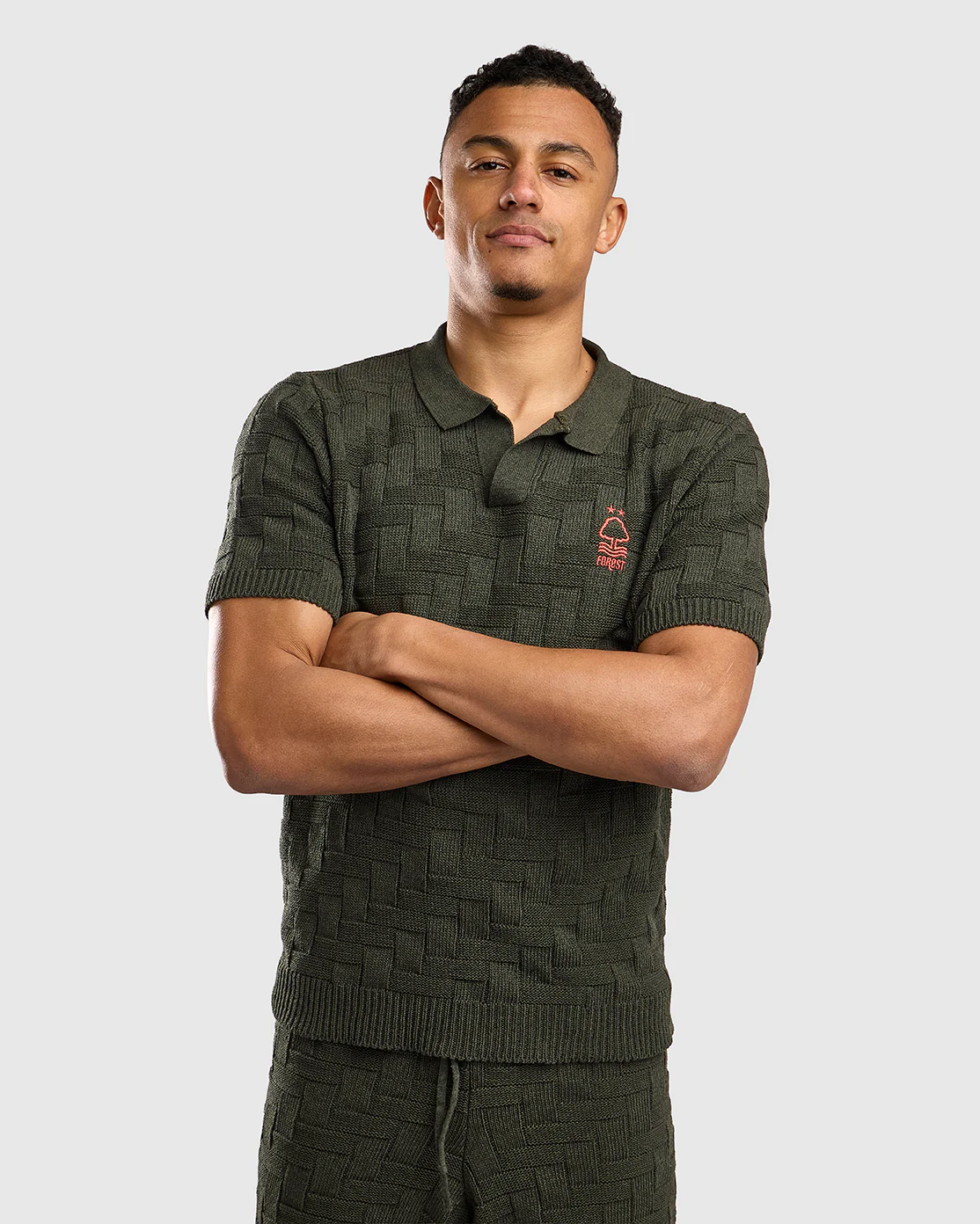NFFC Musk Herringbone Open Collar Polo - Image 2