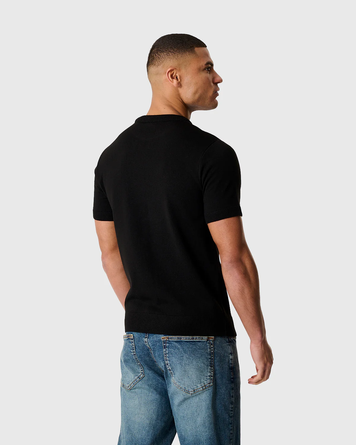 NFFC Black Essential Knit T-Shirt - Image 2