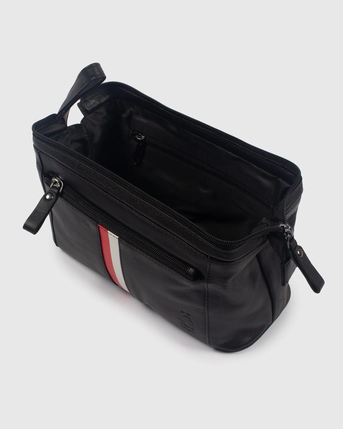 NFFC Black Leather Banded Wash Bag - Image 4