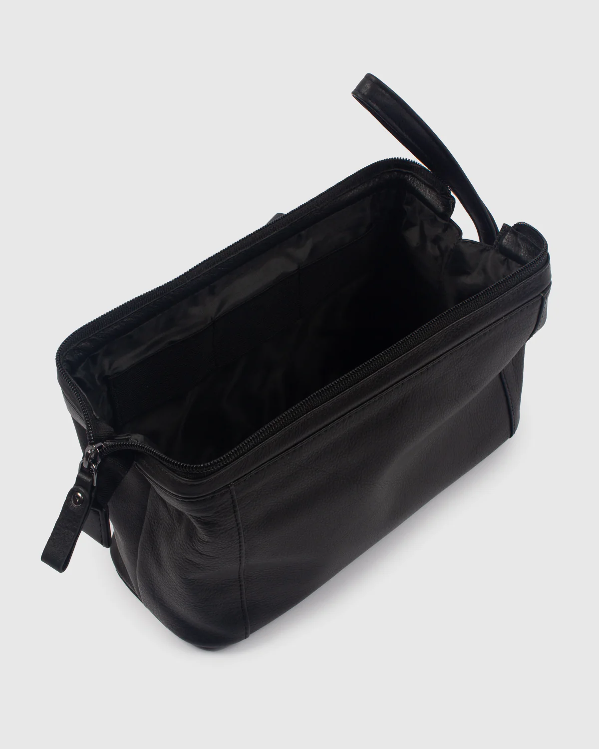 NFFC Black Leather Banded Wash Bag - Image 5