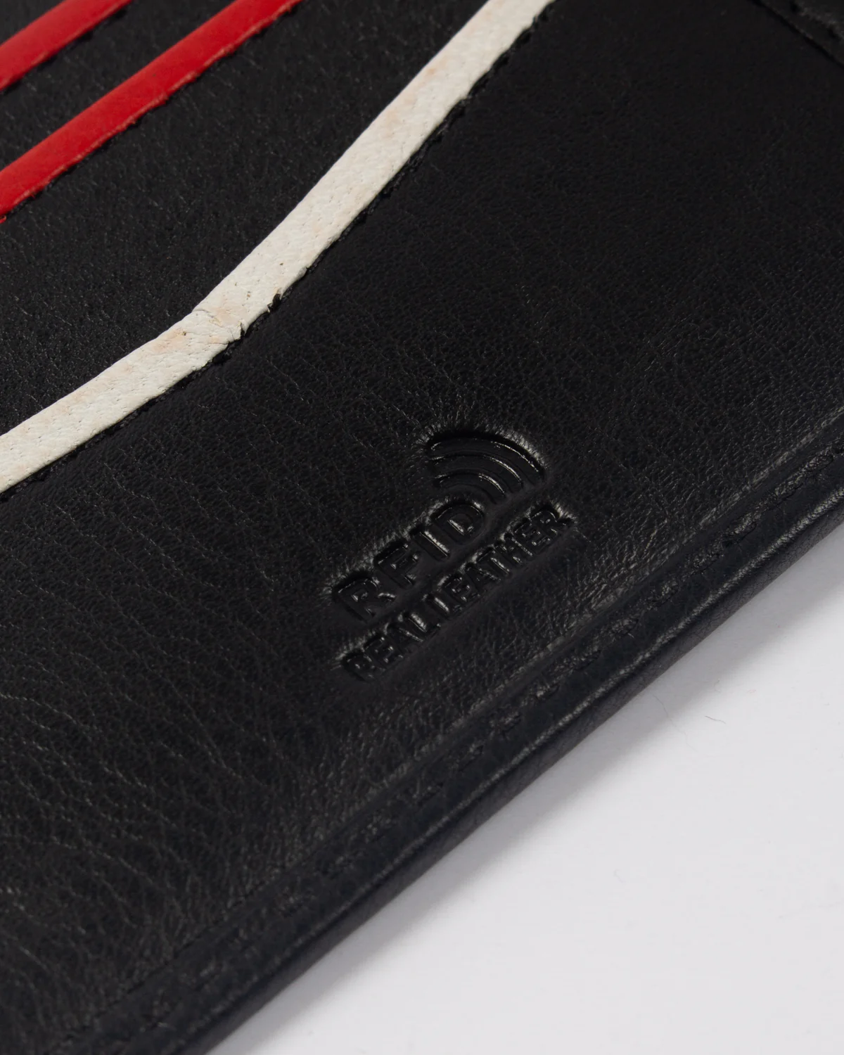 NFFC Black Leather Stitch Wallet - Image 4