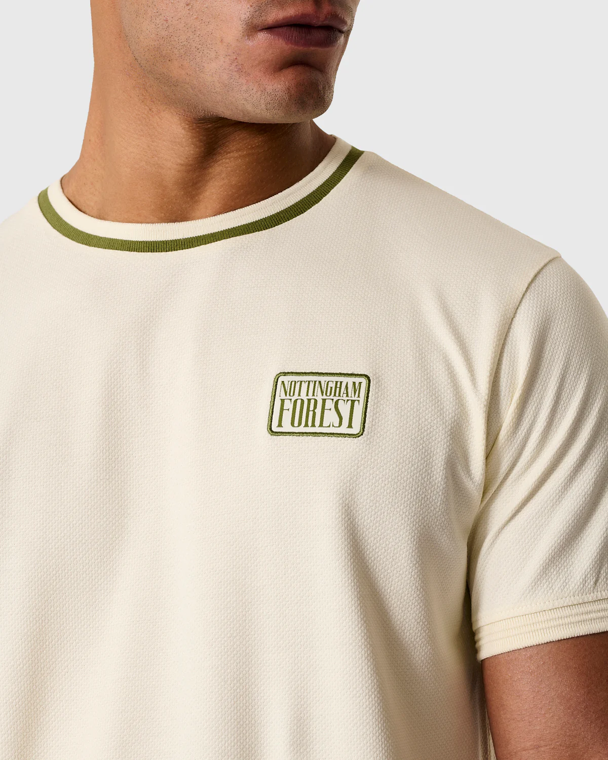 NFFC Khaki Classic Ecru Bubble Knit T-Shirt - Image 4