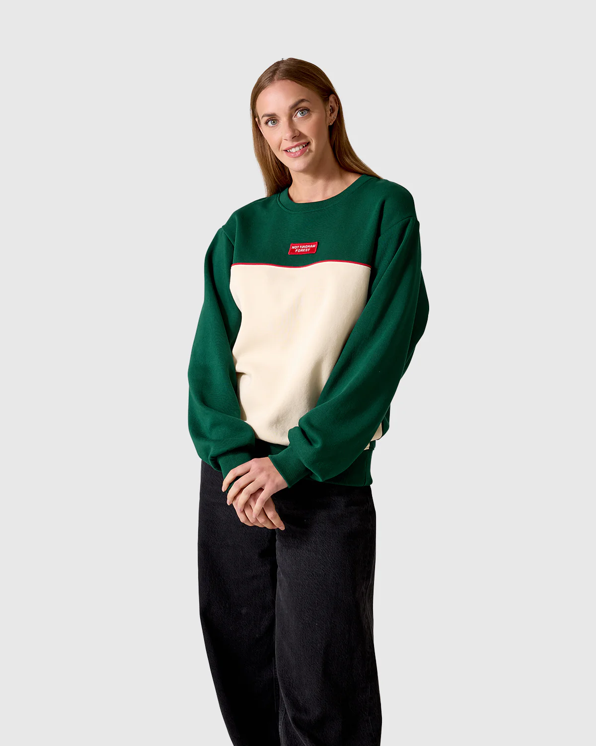 NFFC Original Reds Panelled Sweatshirt - Image 2