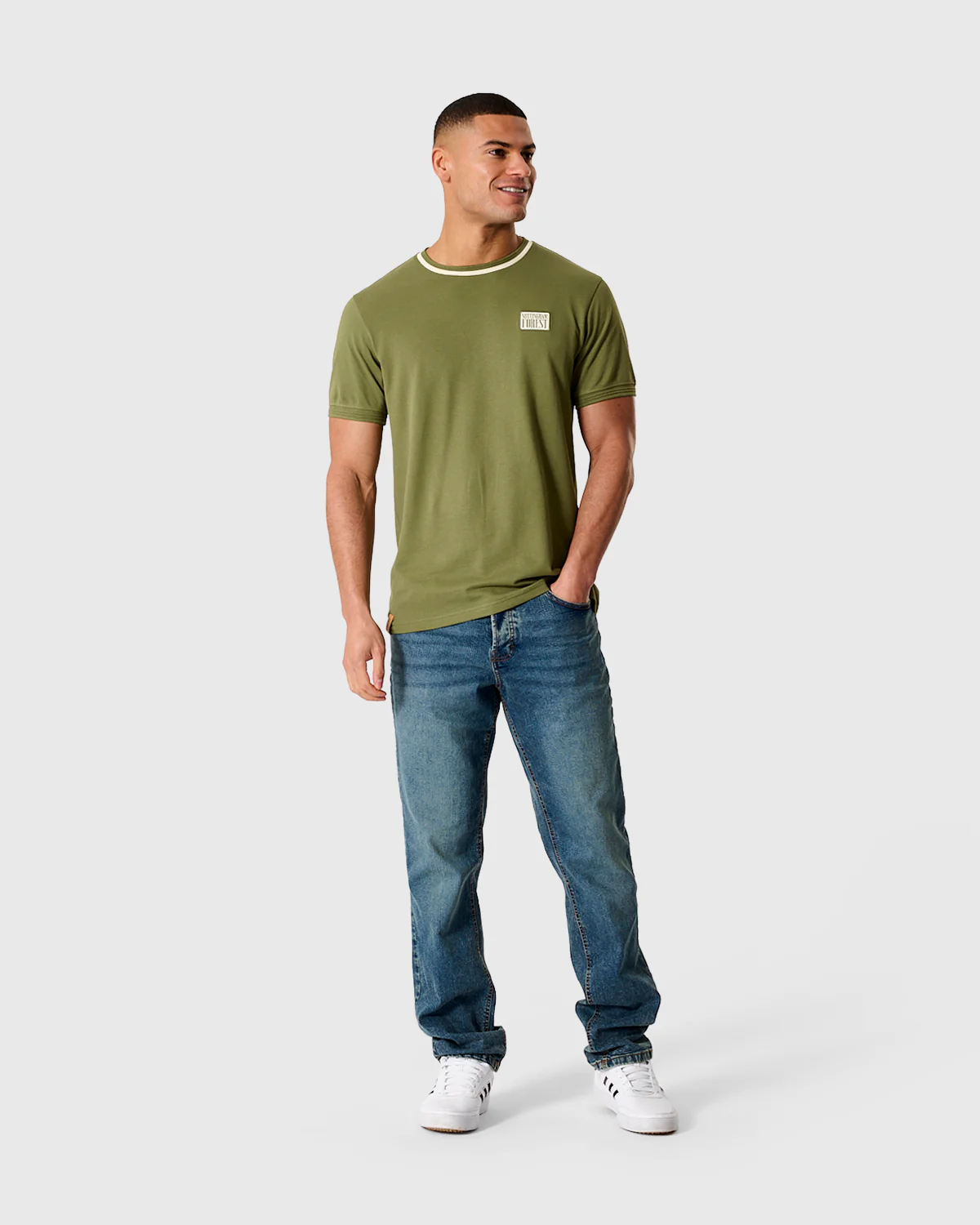 NFFC Khaki Classic Bubble Knit T-Shirt - Image 3