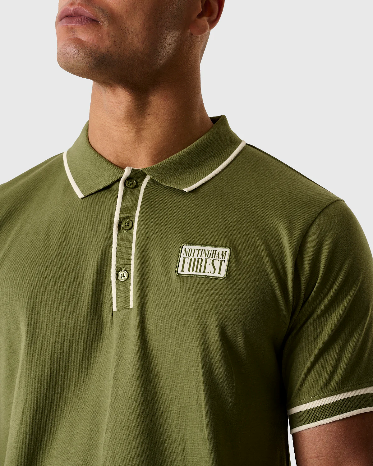 NFFC Khaki Classic Tipped Polo - Image 4