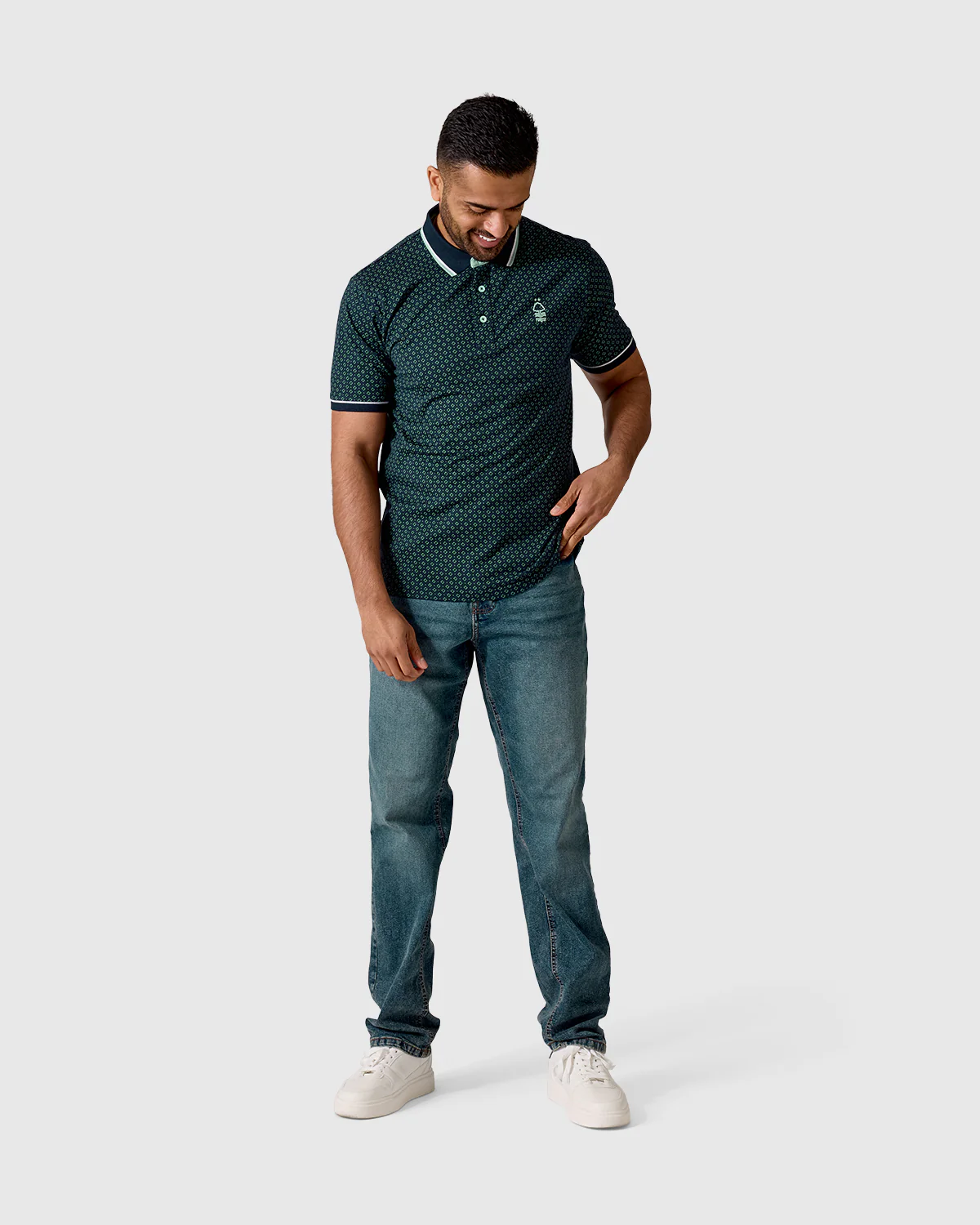 NFFC Navy Bridgford AOP Polo - Image 3