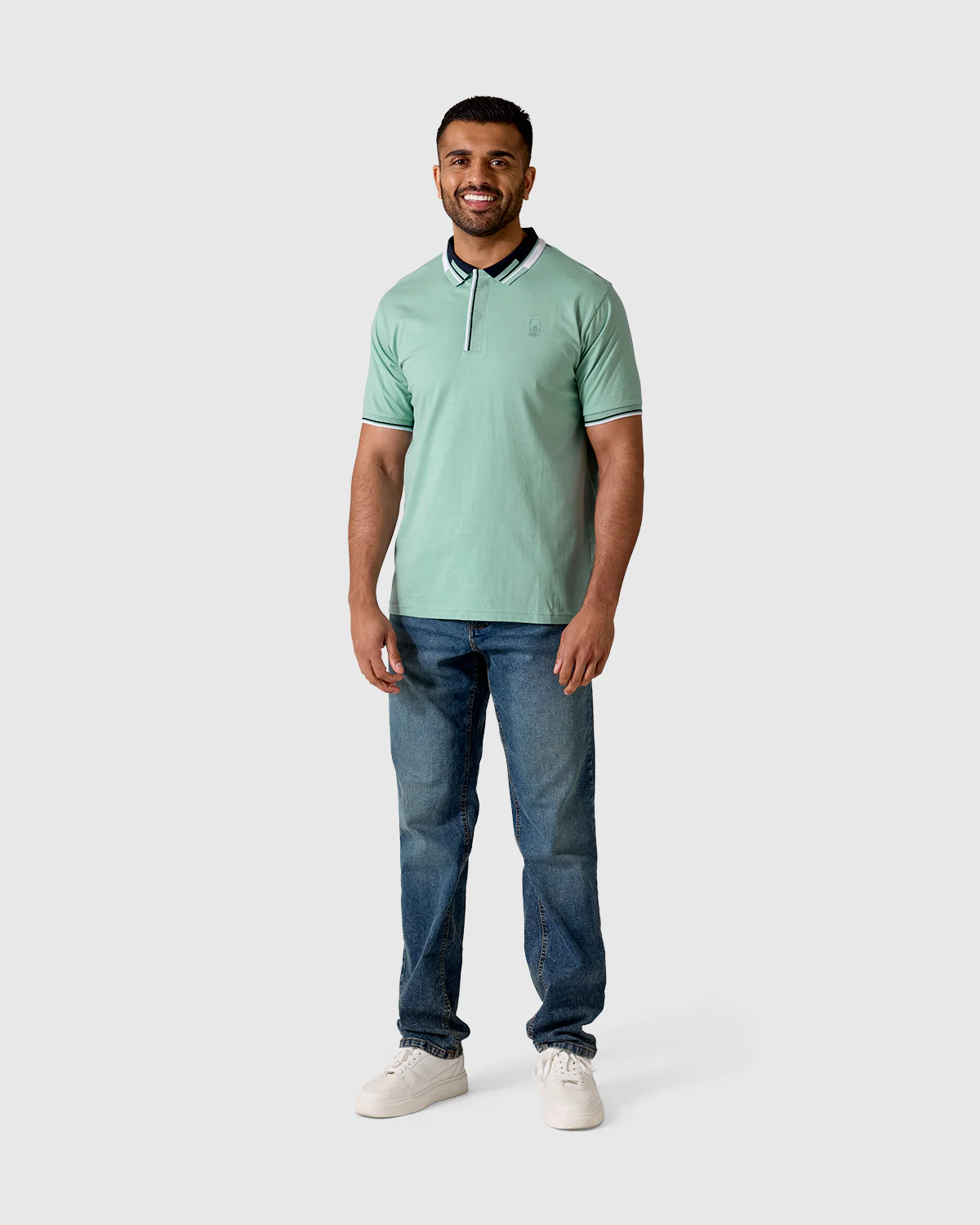 NFFC Light Teal Bridgford Tipped Polo - Image 3