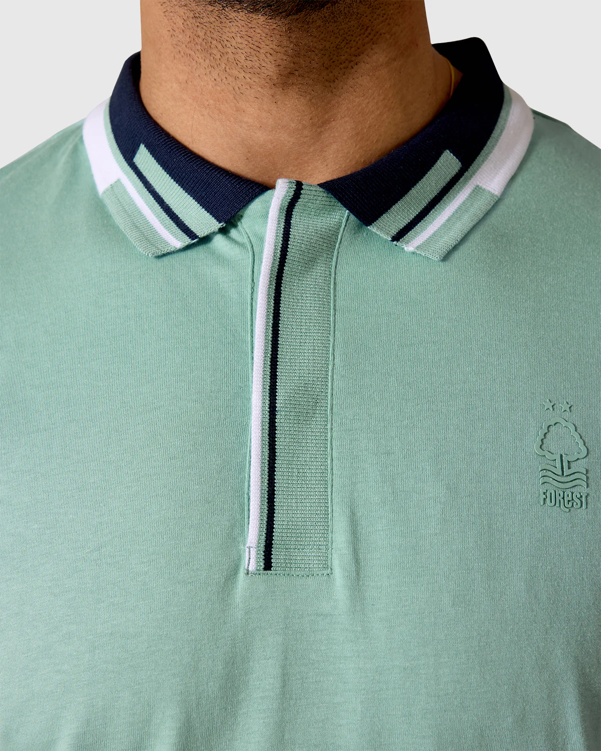 NFFC Light Teal Bridgford Tipped Polo - Image 6