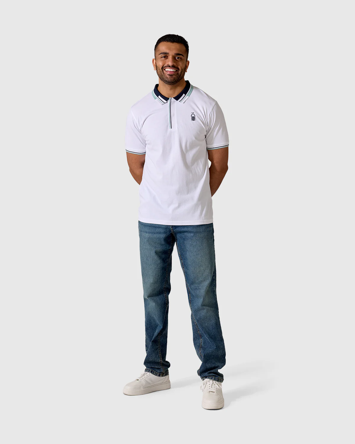 NFFC White Bridgford Tipped Polo - Image 3