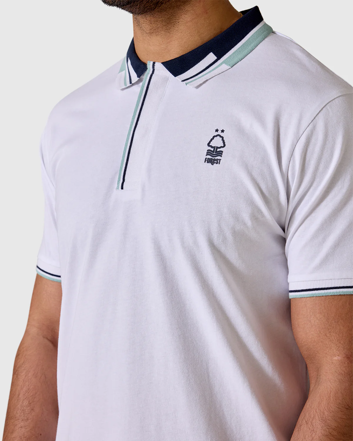 NFFC White Bridgford Tipped Polo - Image 4