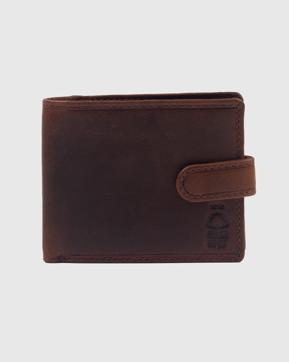 NFFC Brown Leather Popper Wallet - Image 3