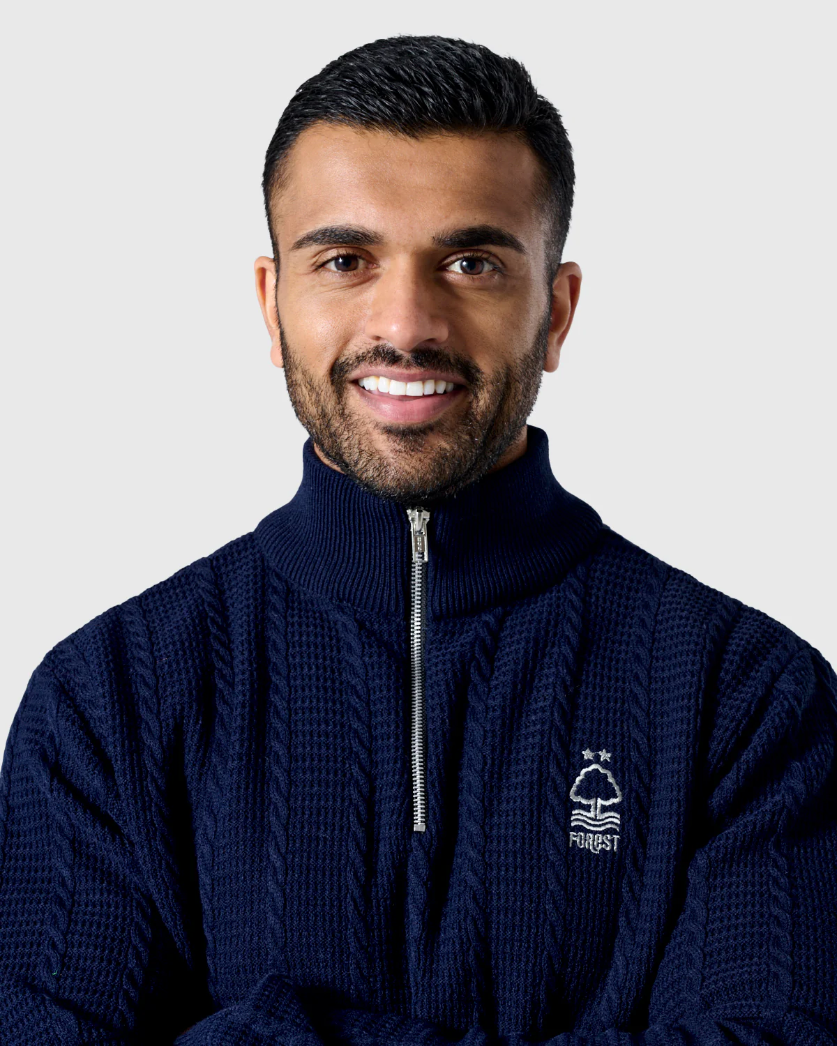 NFFC Navy Cable Knit 1/4 Zip Top - Image 4
