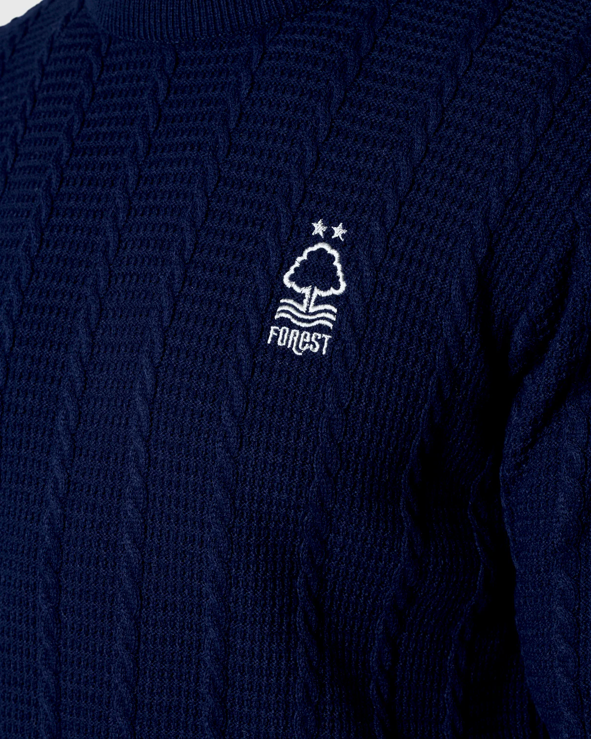 NFFC Navy Cable Knit Crewneck - Image 4