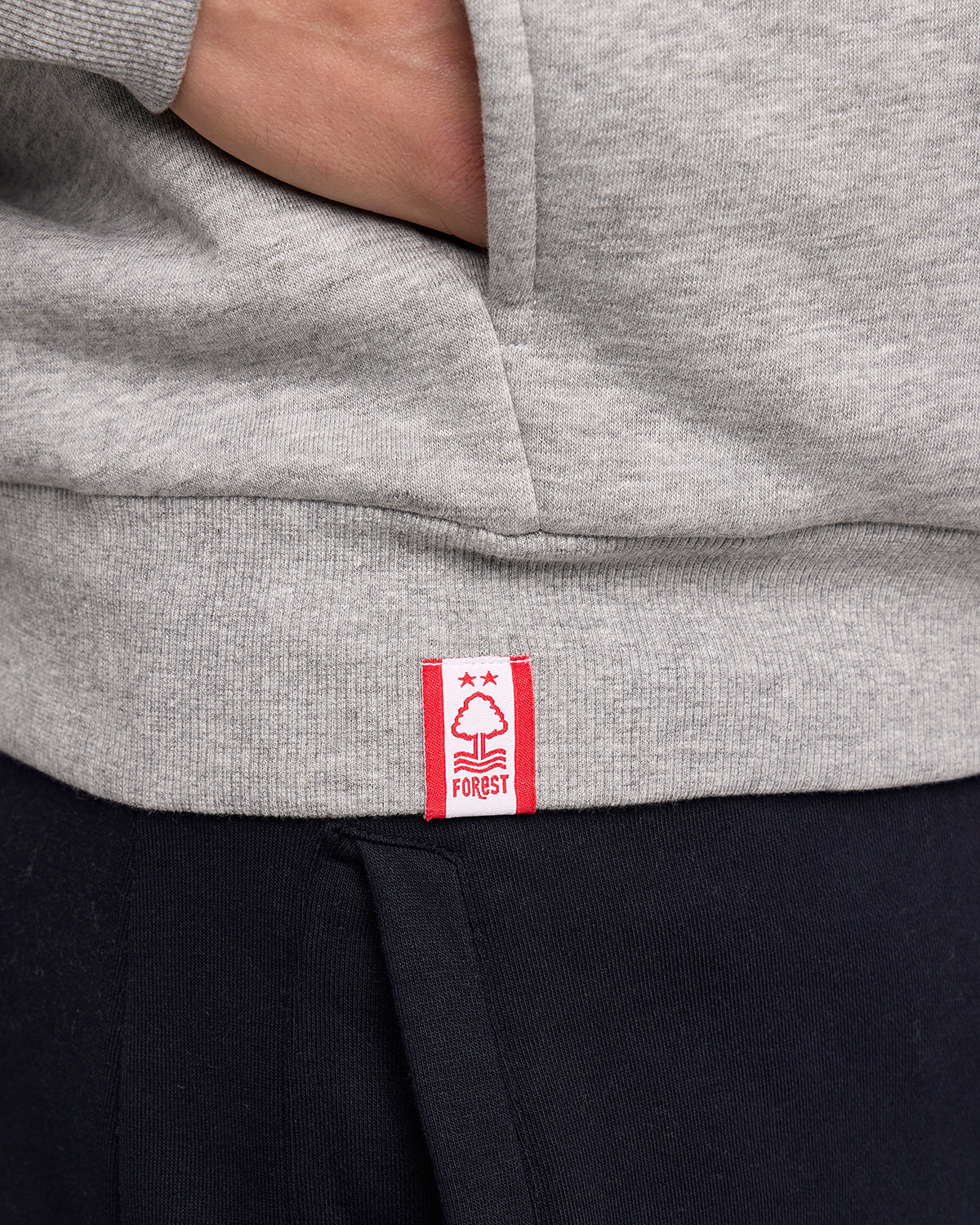 NFFC Grey Club Colours Shoulder Panel Hoodie - Image 5