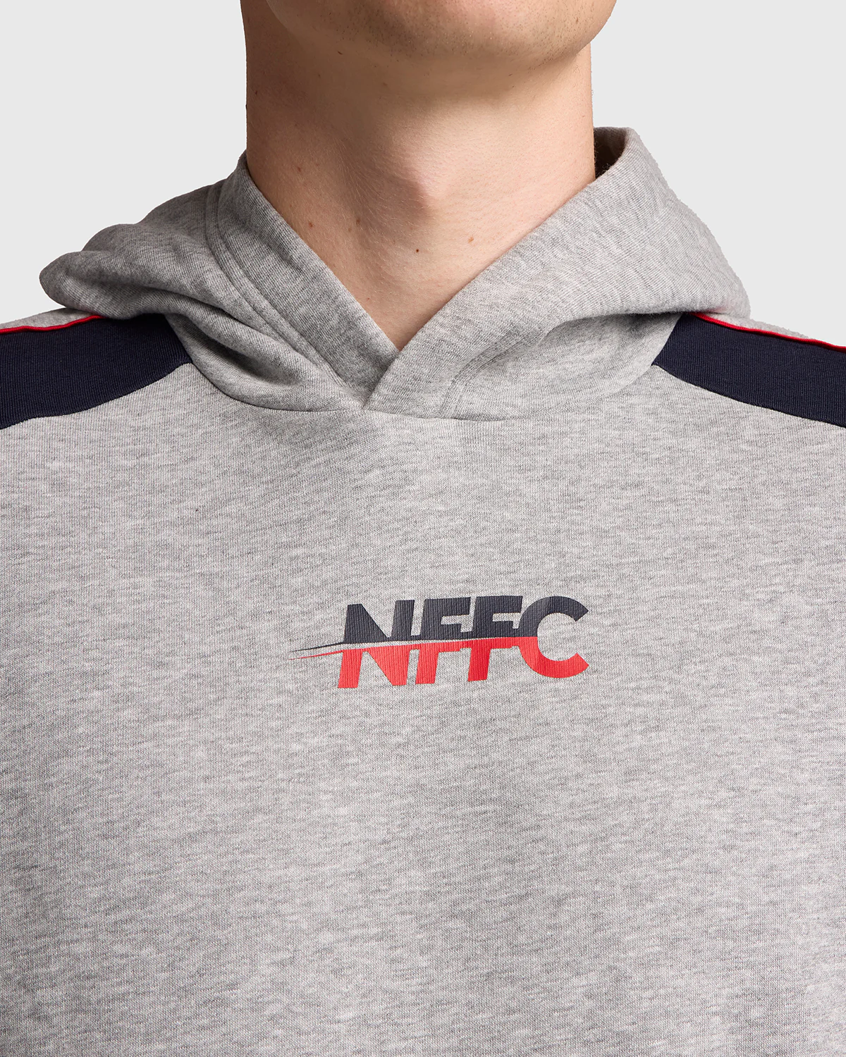 NFFC Grey Club Colours Shoulder Panel Hoodie - Image 6