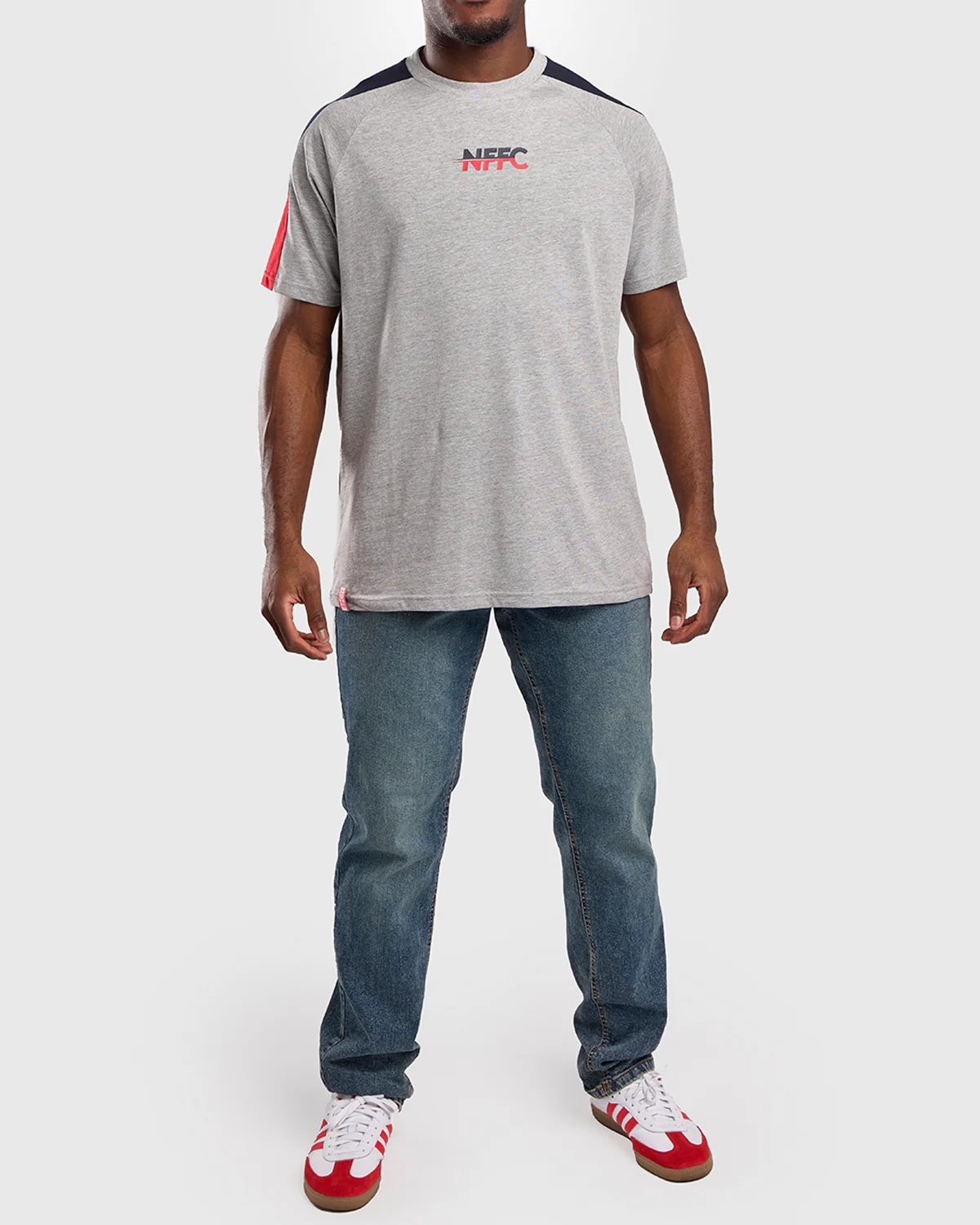 NFFC Grey Club Colours Shoulder Panel T-Shirt - Image 2