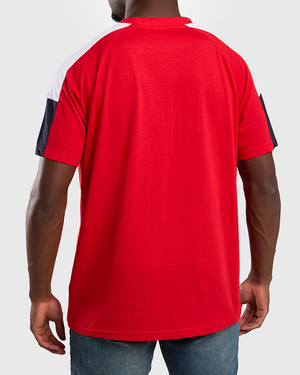 NFFC Red Club Colours Shoulder Panel T-Shirt - Image 2