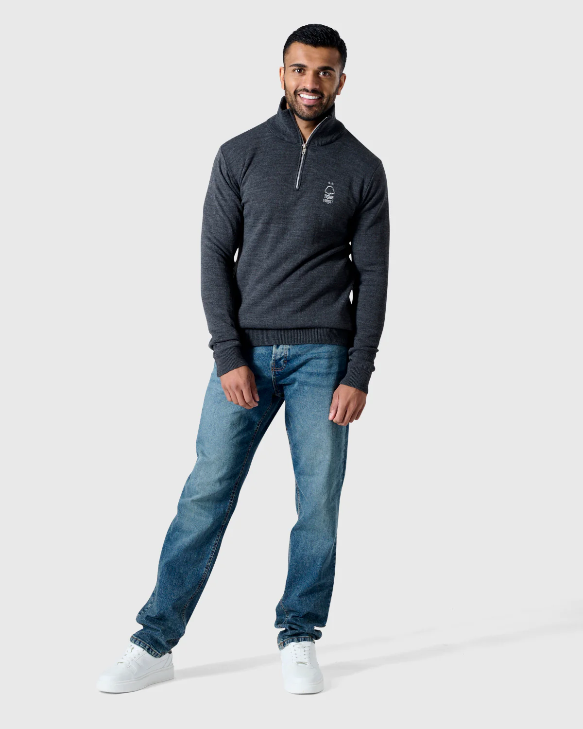 NFFC Charcoal Essential Knit 1/4 Zip - Image 2