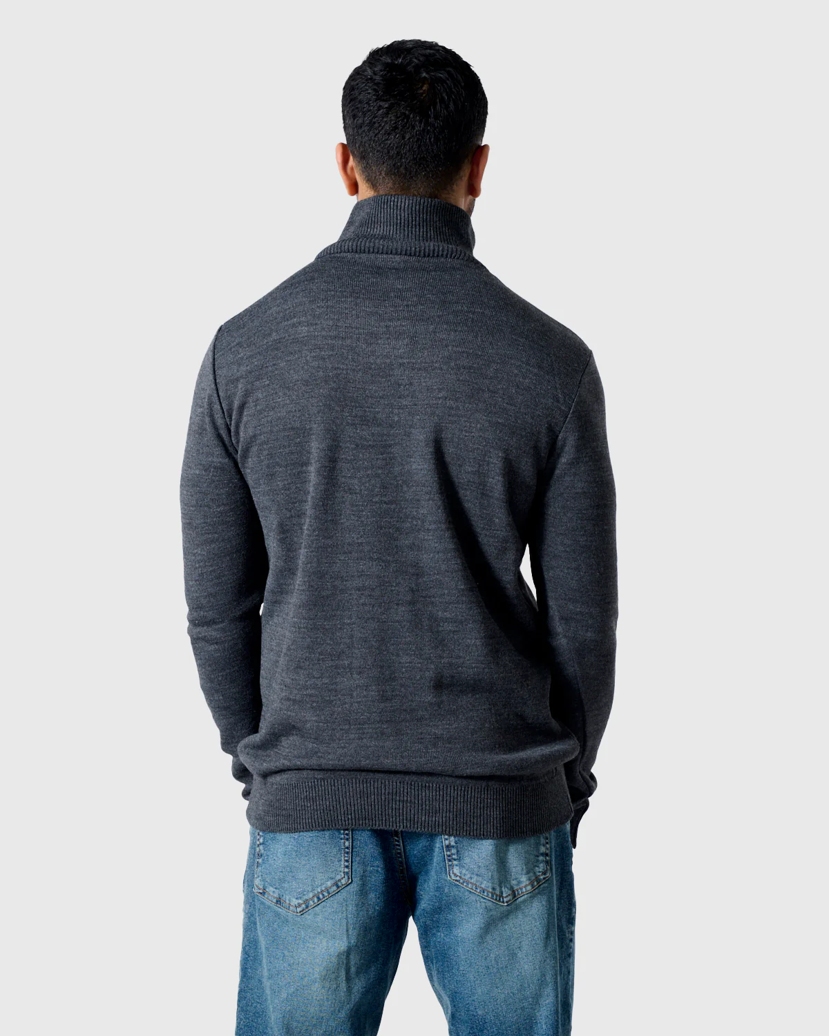 NFFC Charcoal Essential Knit 1/4 Zip - Image 3