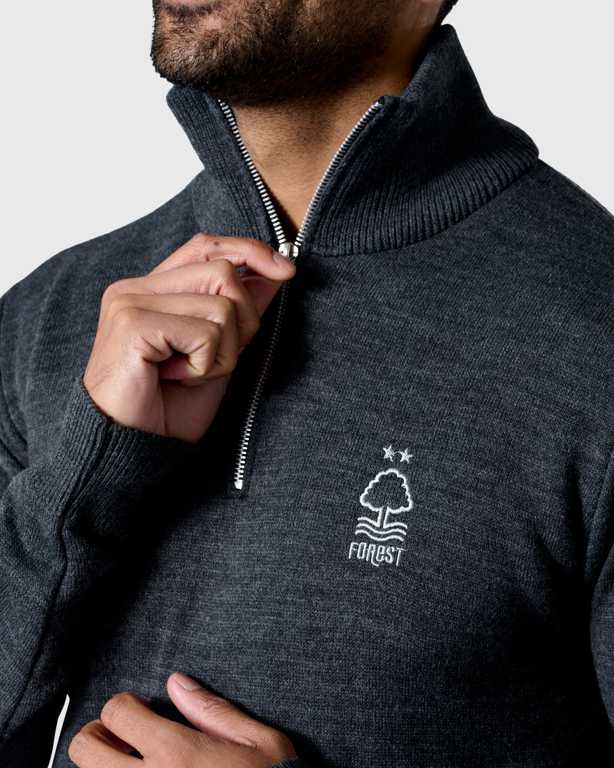 NFFC Charcoal Essential Knit 1/4 Zip - Image 4
