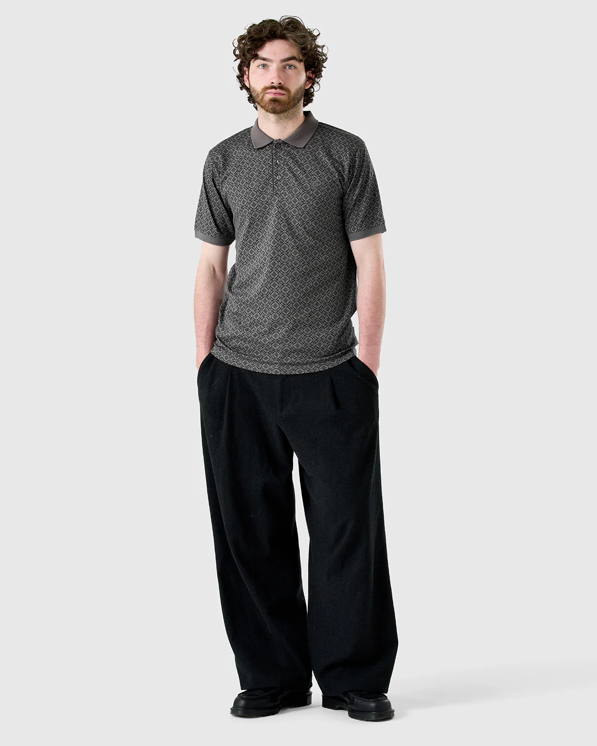 NFFC Charcoal Weekend Edit AOP Polo - Image 3