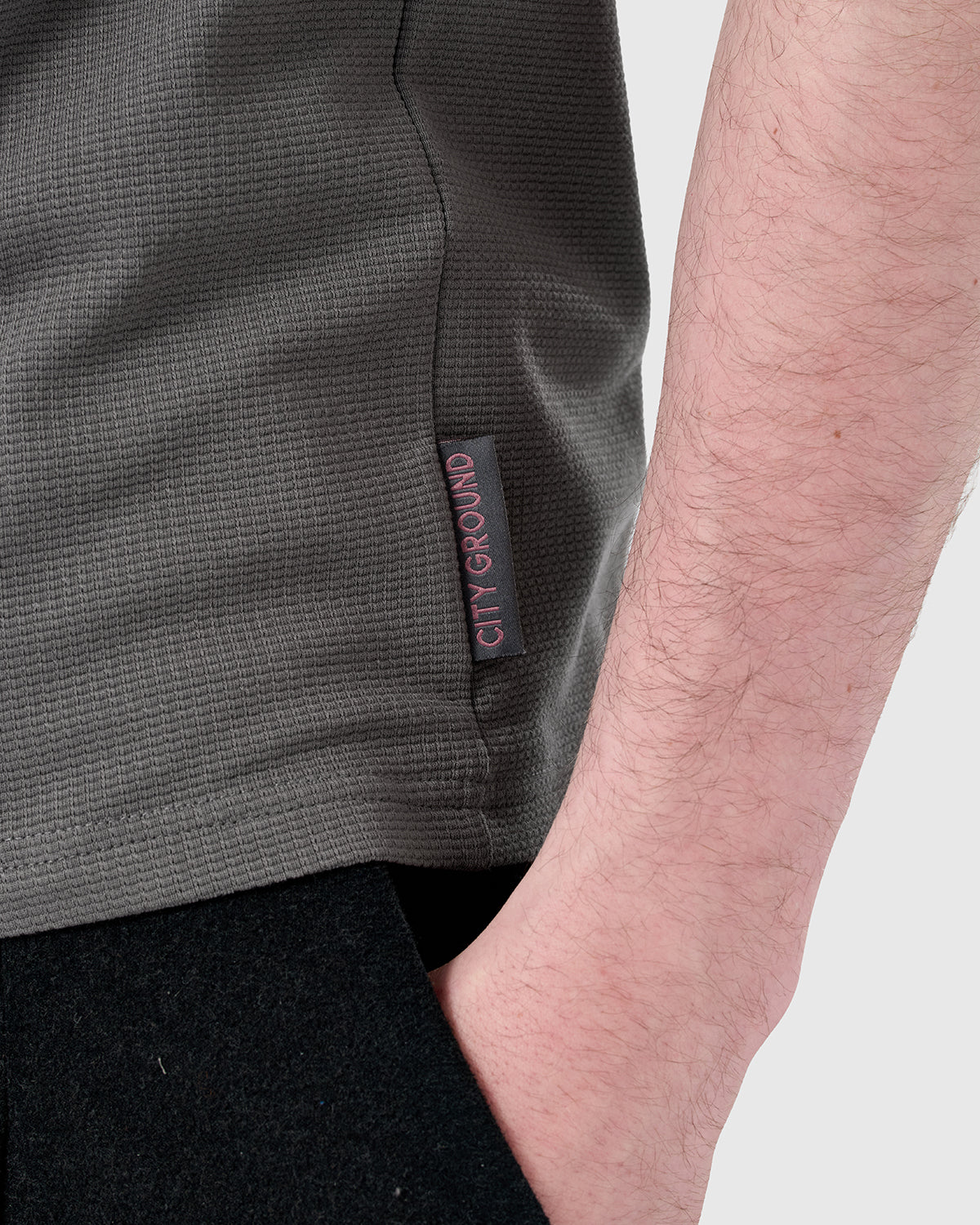 NFFC Charcoal Weekend Edit Waffle Polo - Image 5