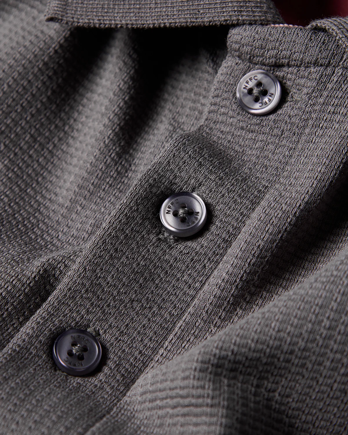 NFFC Charcoal Weekend Edit Waffle Polo - Image 7