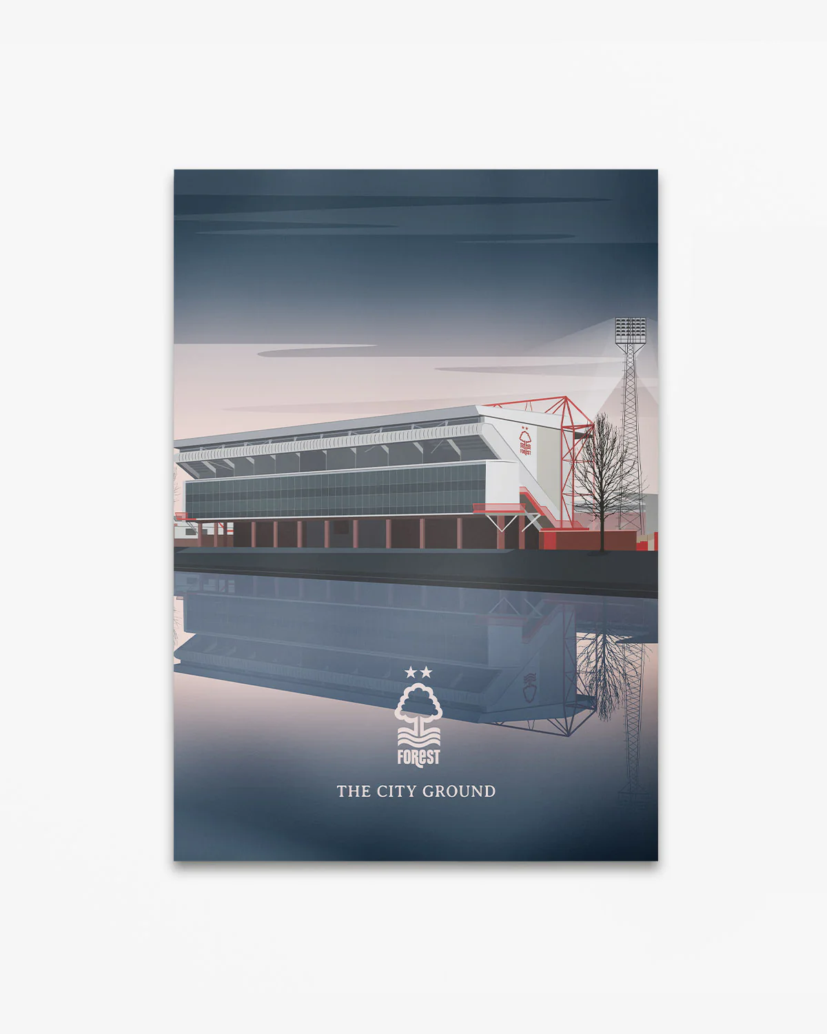 NFFC City Ground A3 Print - Night