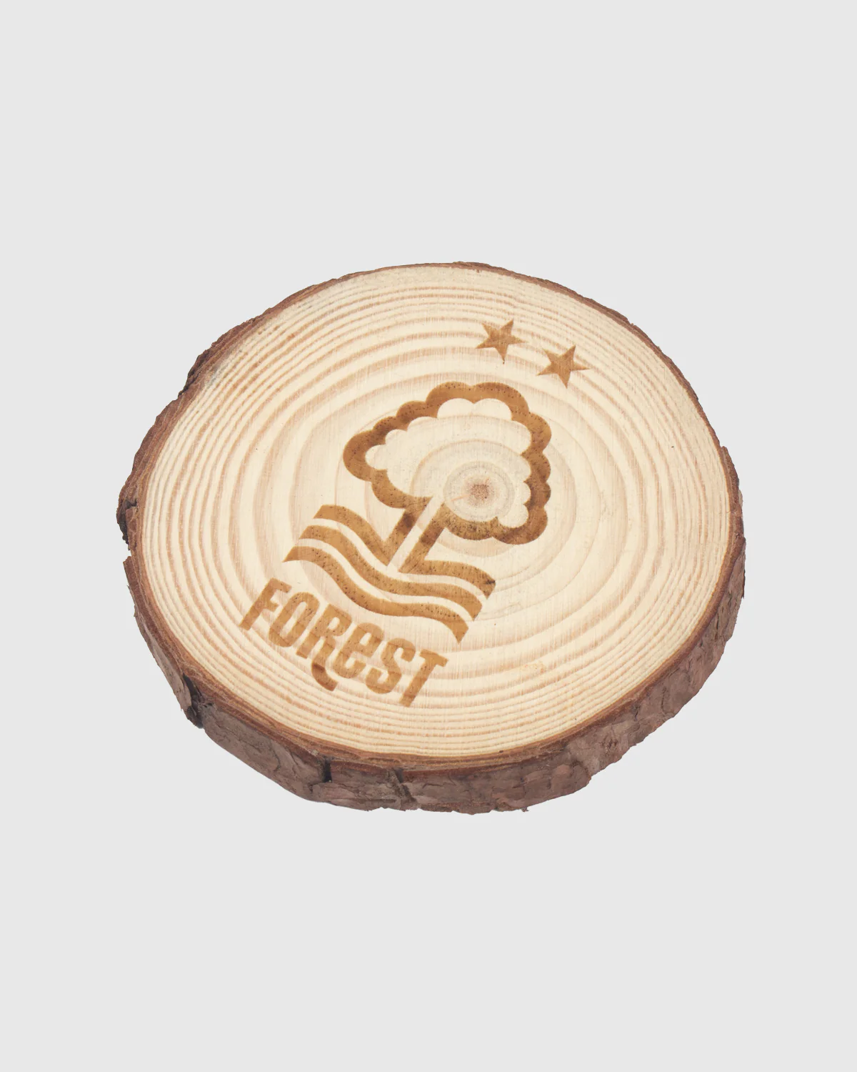 NFFC Crest Engraved Log Slice - Image 2