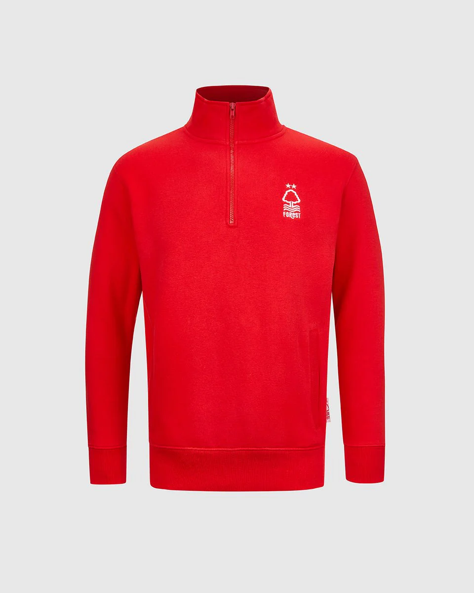 NFFC Junior Red Essential Crest 1/4 Zip Top