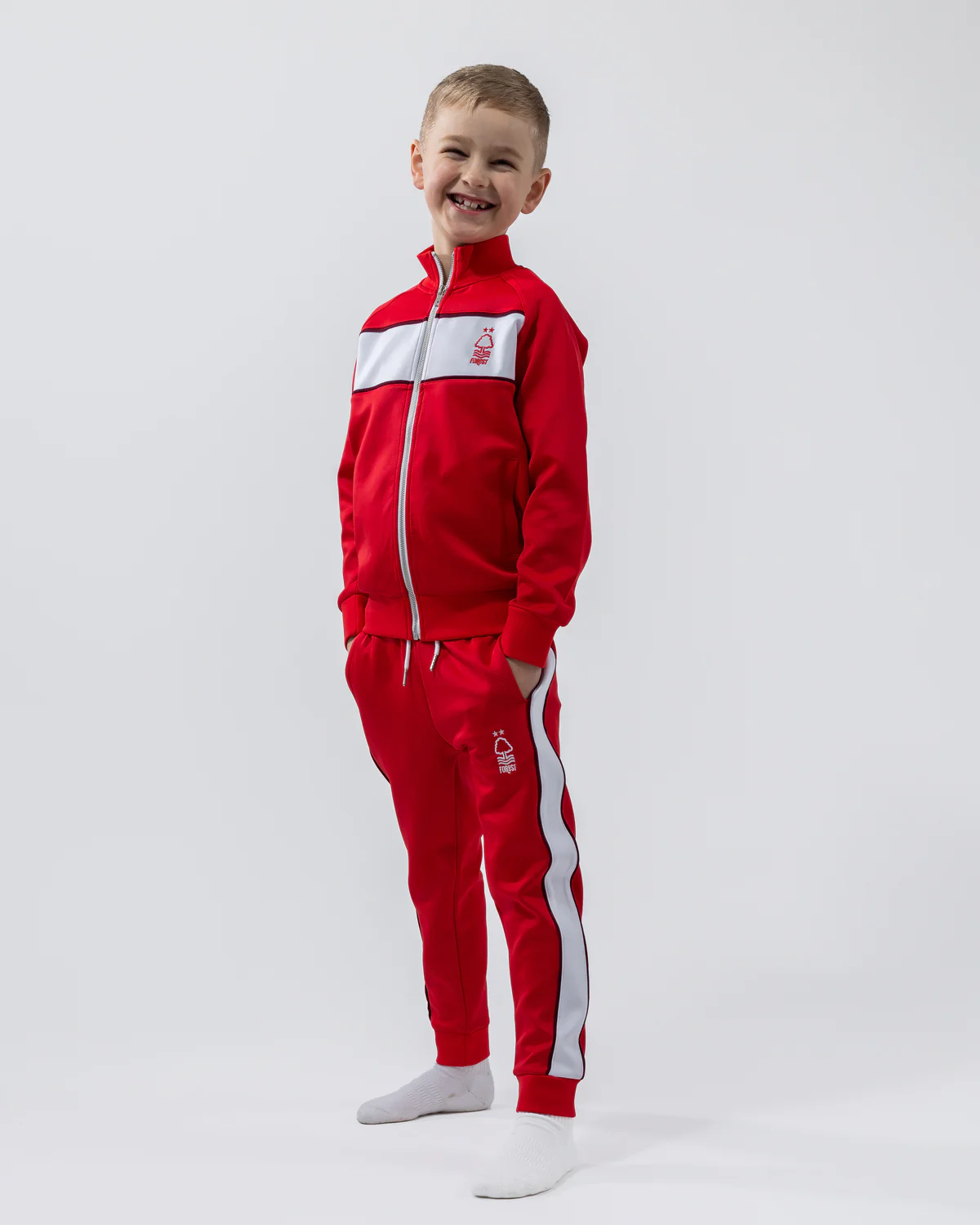 NFFC Junior Red Essential Crest Tracksuit