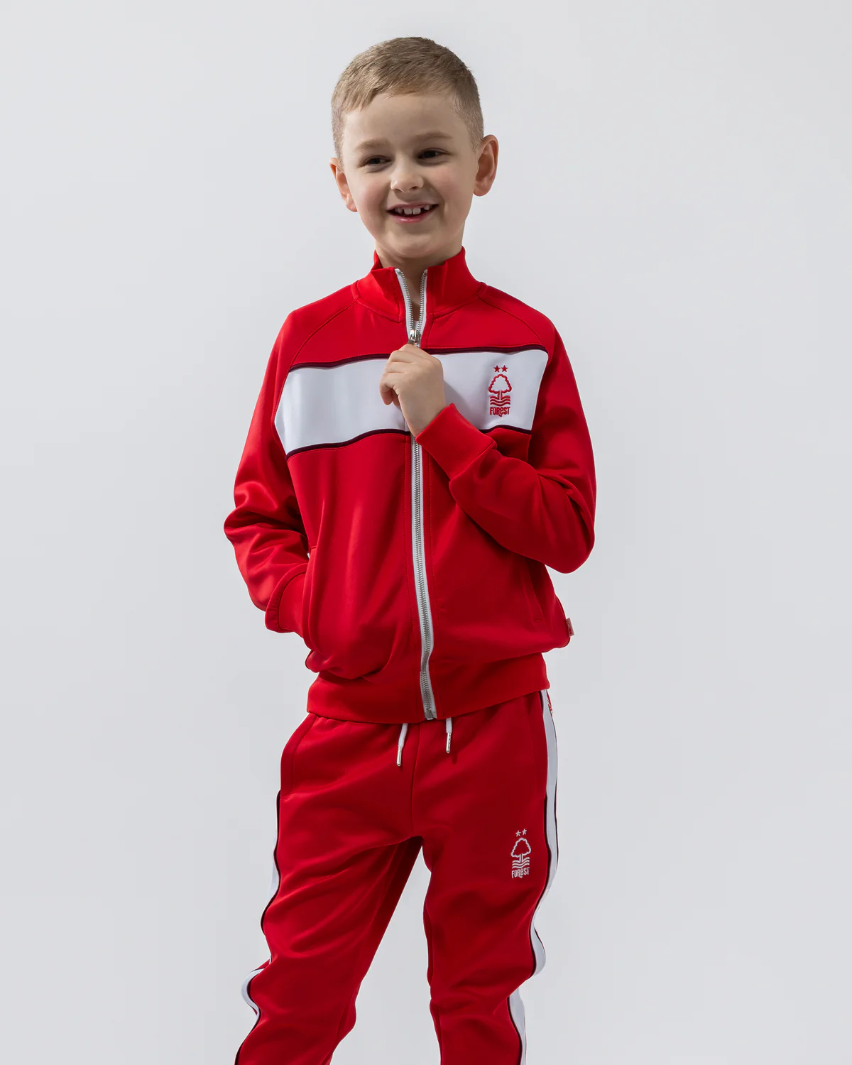NFFC Junior Red Essential Crest Tracksuit - Image 2