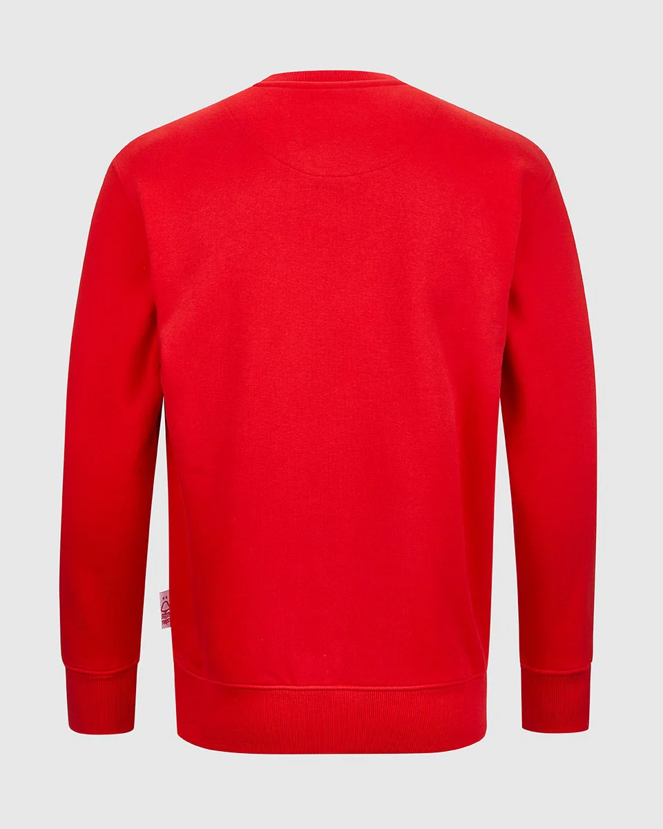 NFFC Red Essential Crest Crew Neck Sweatshirt - Image 2