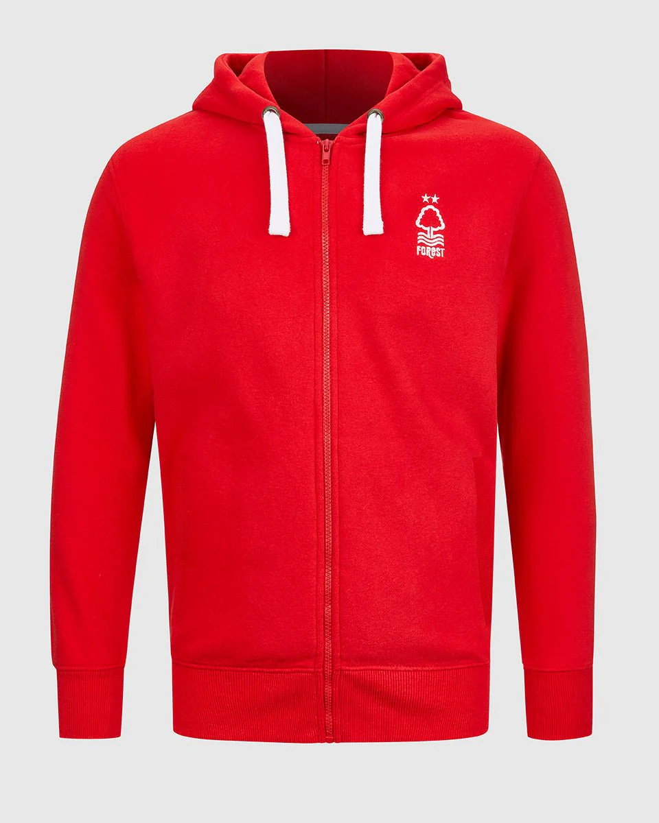 NFFC Red Essential Crest Full Zip Hoodie