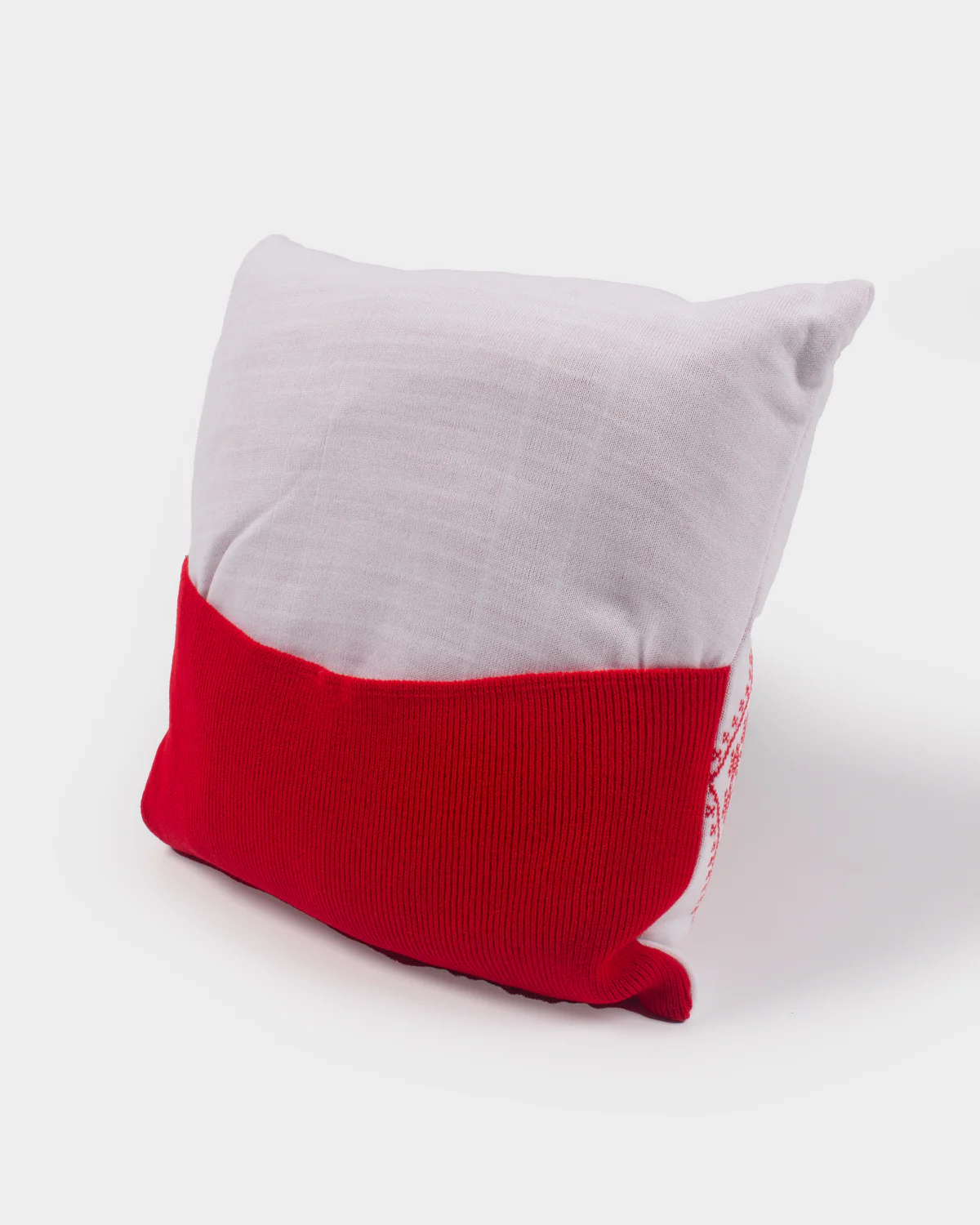 NFFC Festive Crest Knitted Cushion - Image 2