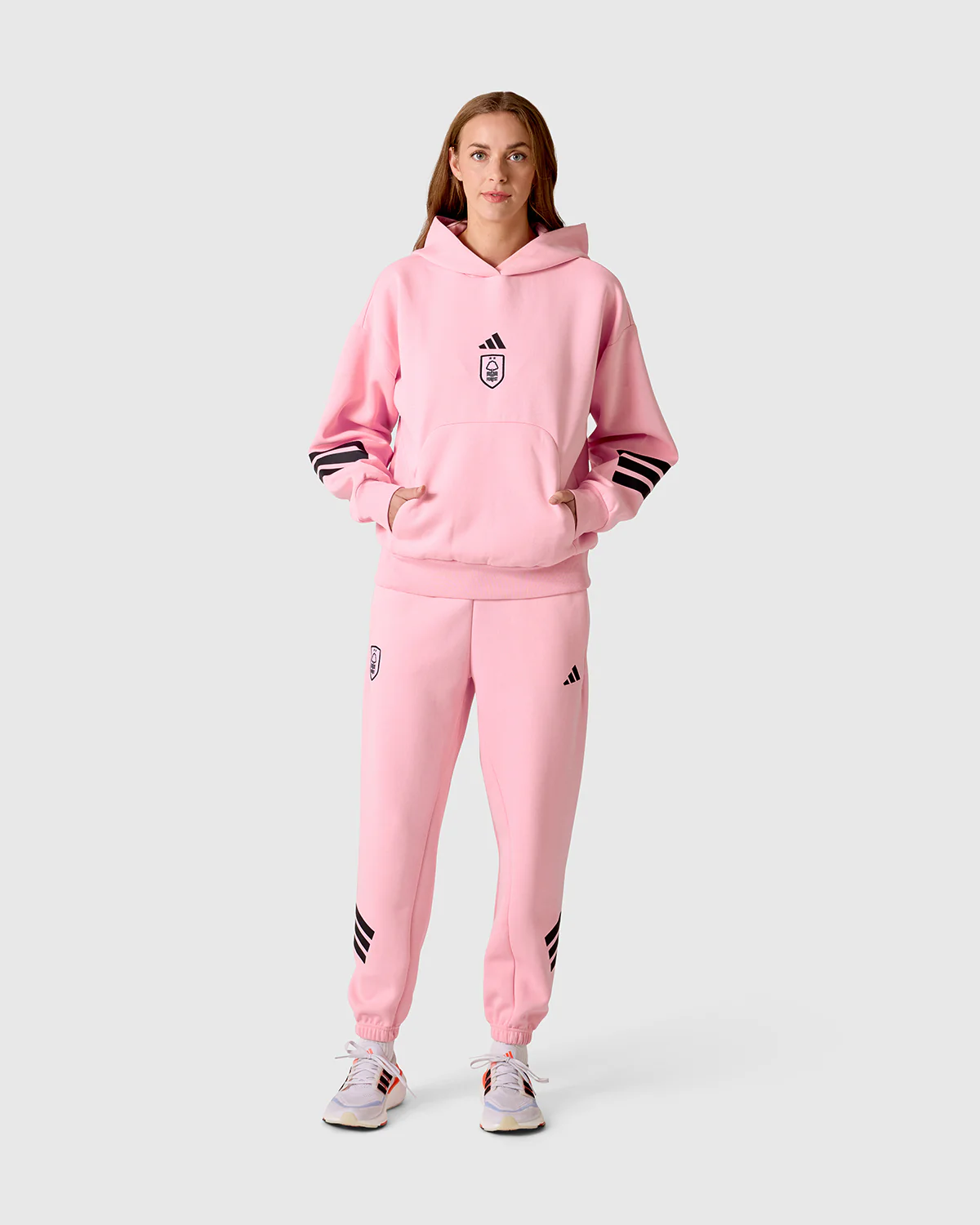 NFFC adidas Women's Future Icons Pink 3-Stripe Jogger - Image 3
