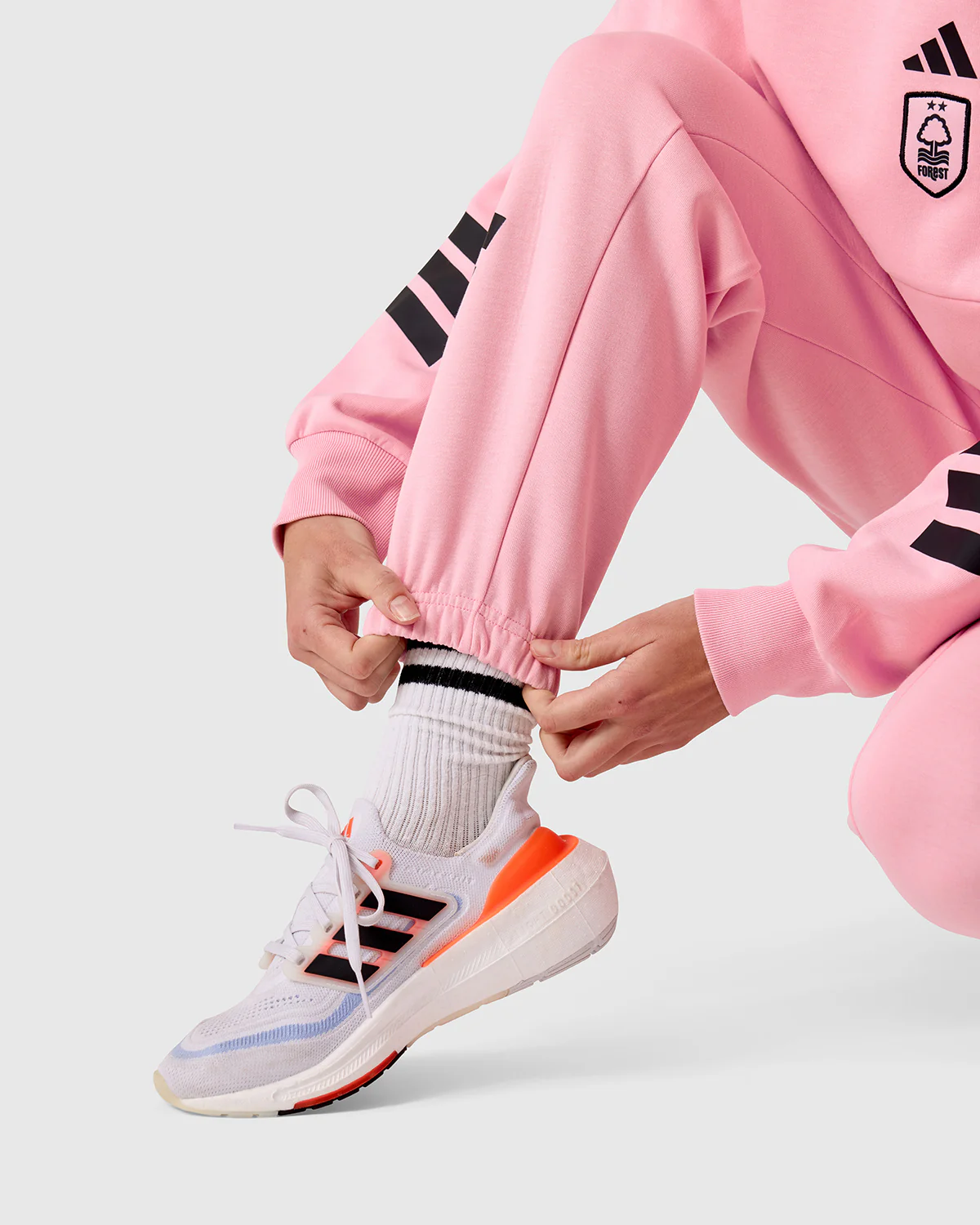 NFFC adidas Women's Future Icons Pink 3-Stripe Jogger - Image 5