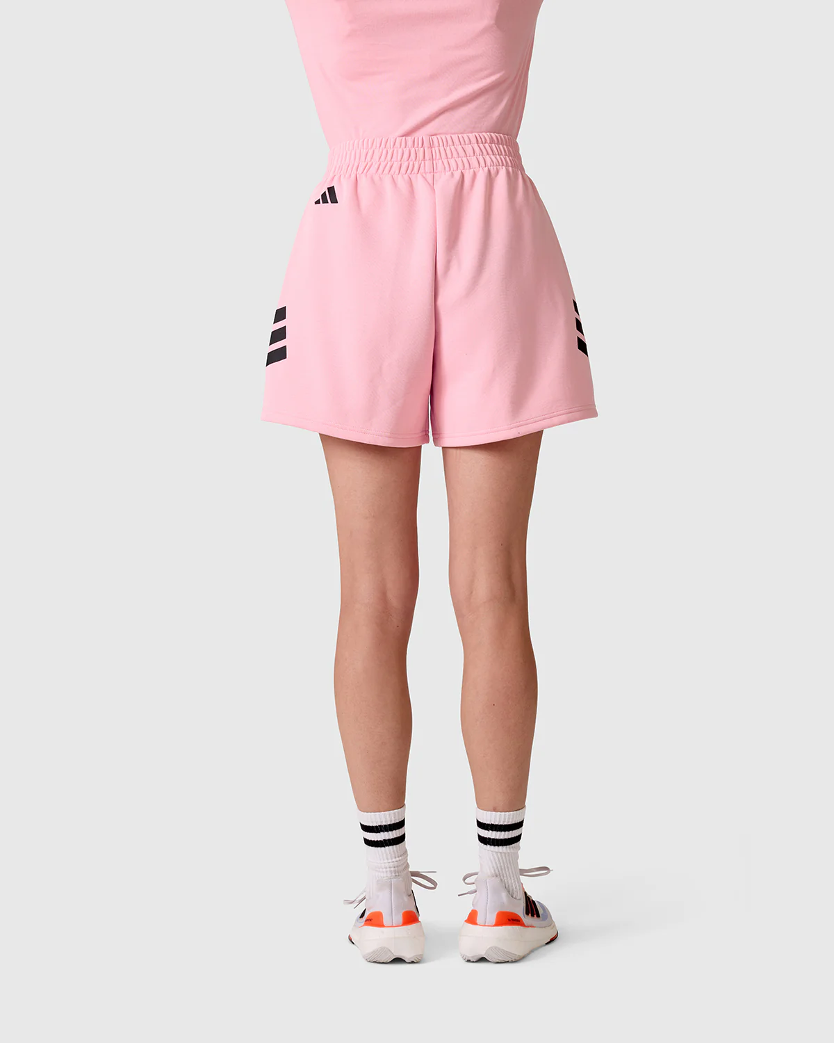 NFFC adidas Women's Future Icons Pink 3-Stripe Shorts - Image 4