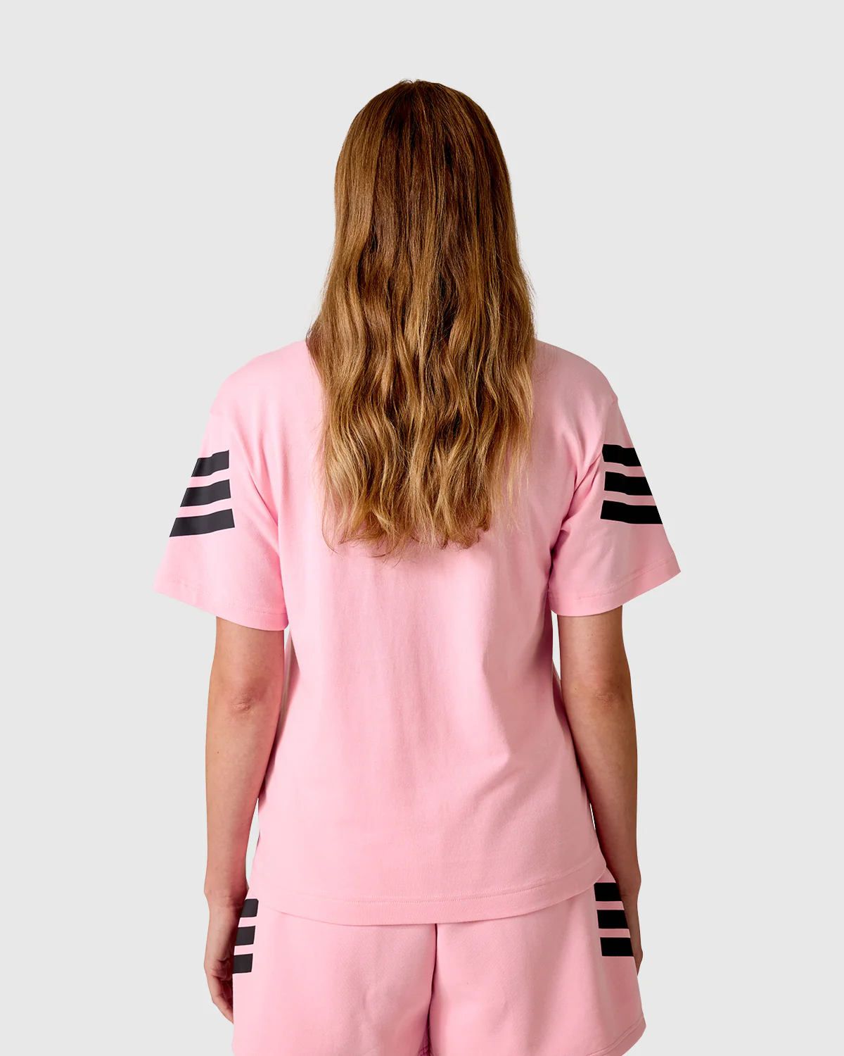 NFFC Women's Future Icons Pink 3-Stripe T-Shirt - Image 2