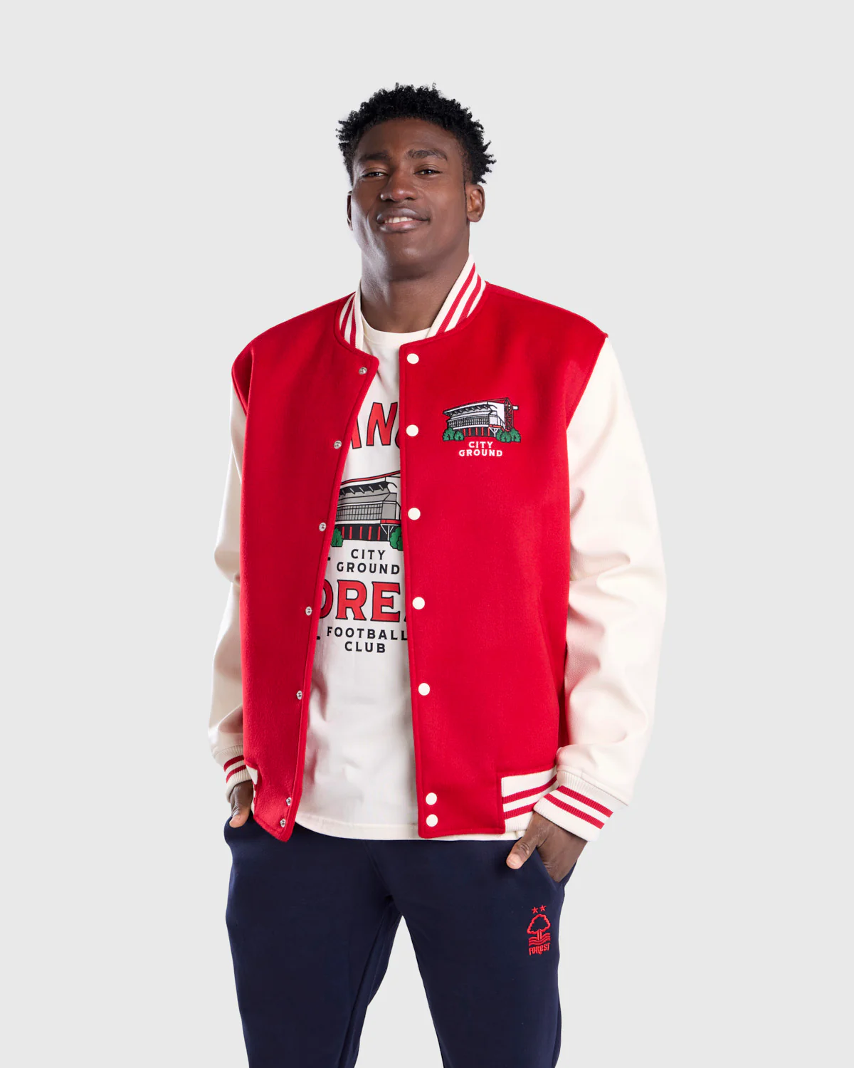 NFFC Red Home Varsity Jacket - Image 3