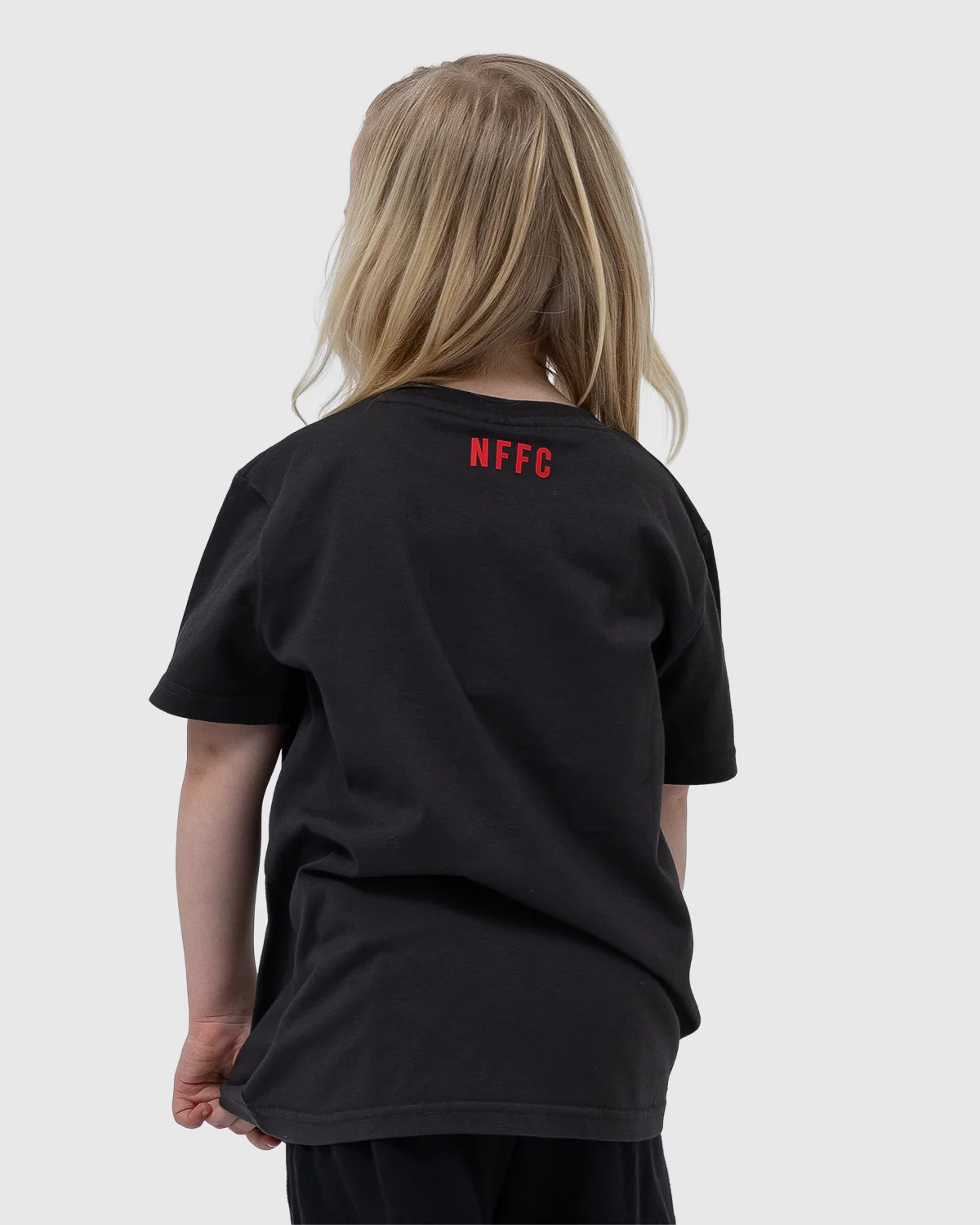 NFFC Junior Honeycomb Crest Charcoal T-Shirt - Image 2