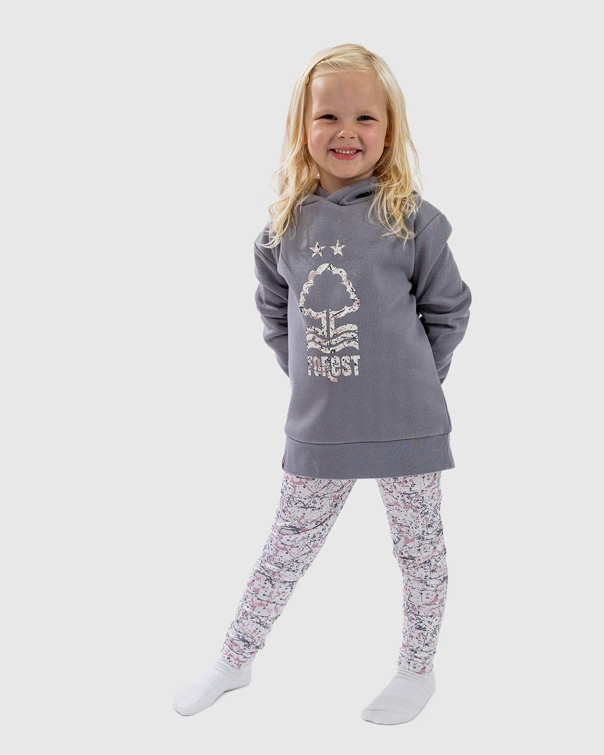 NFFC Junior Cream Splatter Print Leggings - Image 3