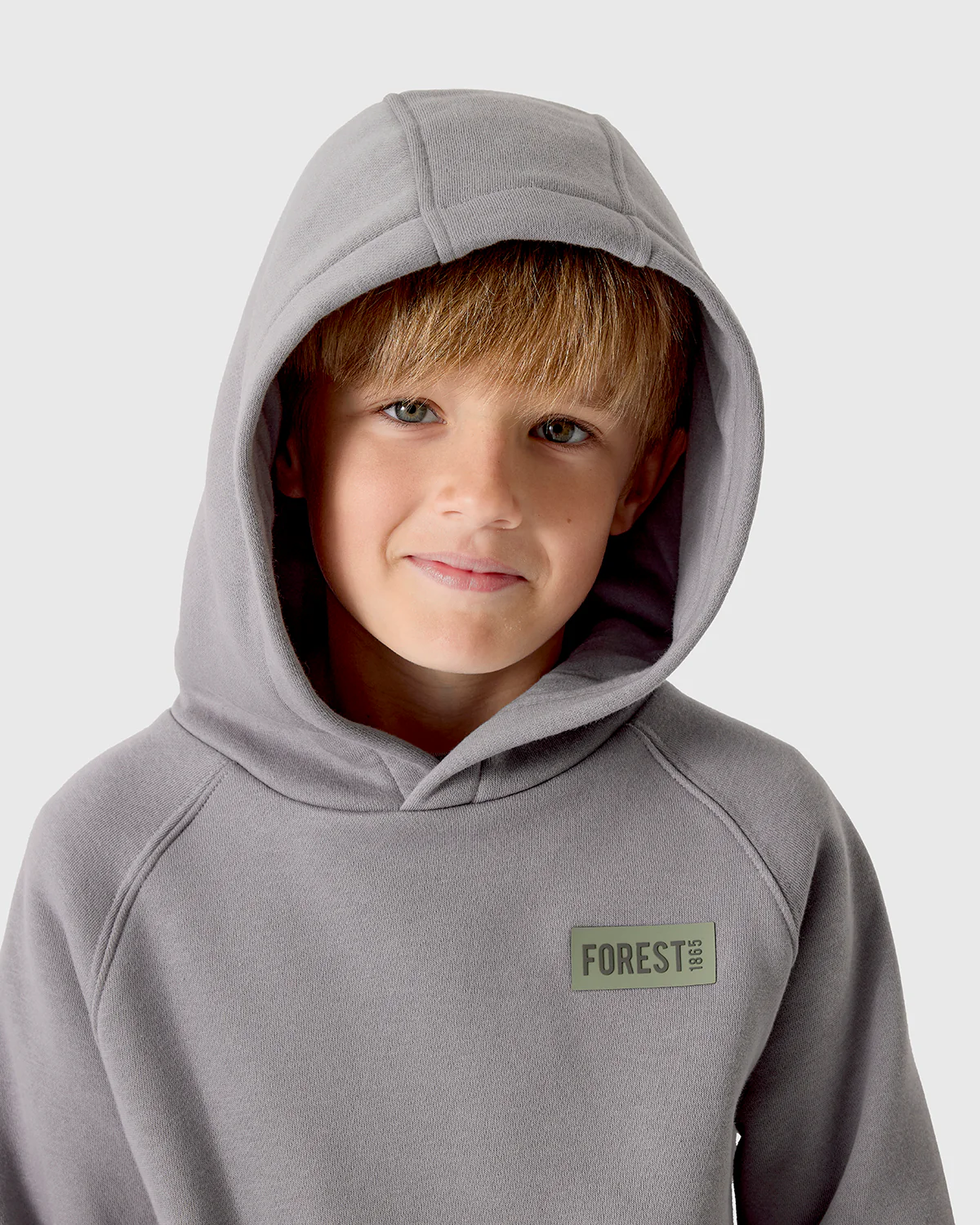 NFFC Junior Grey Panelled Hoodie - Image 2