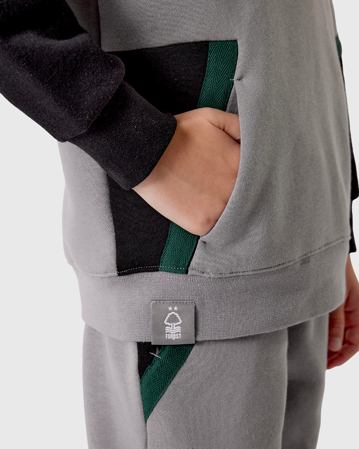 NFFC Junior Grey Panelled Hoodie - Image 5