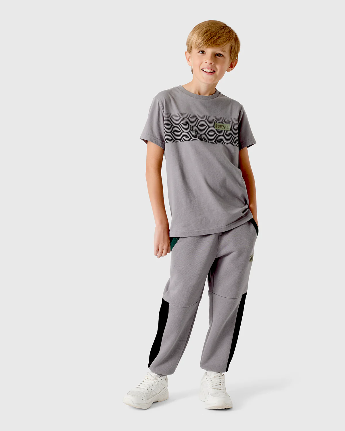 NFFC Junior Grey Panelled Joggers - Image 4