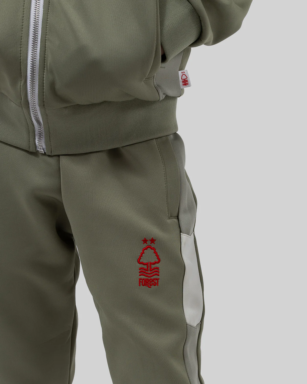 NFFC Junior Khaki Essential Crest Tracksuit - Image 4