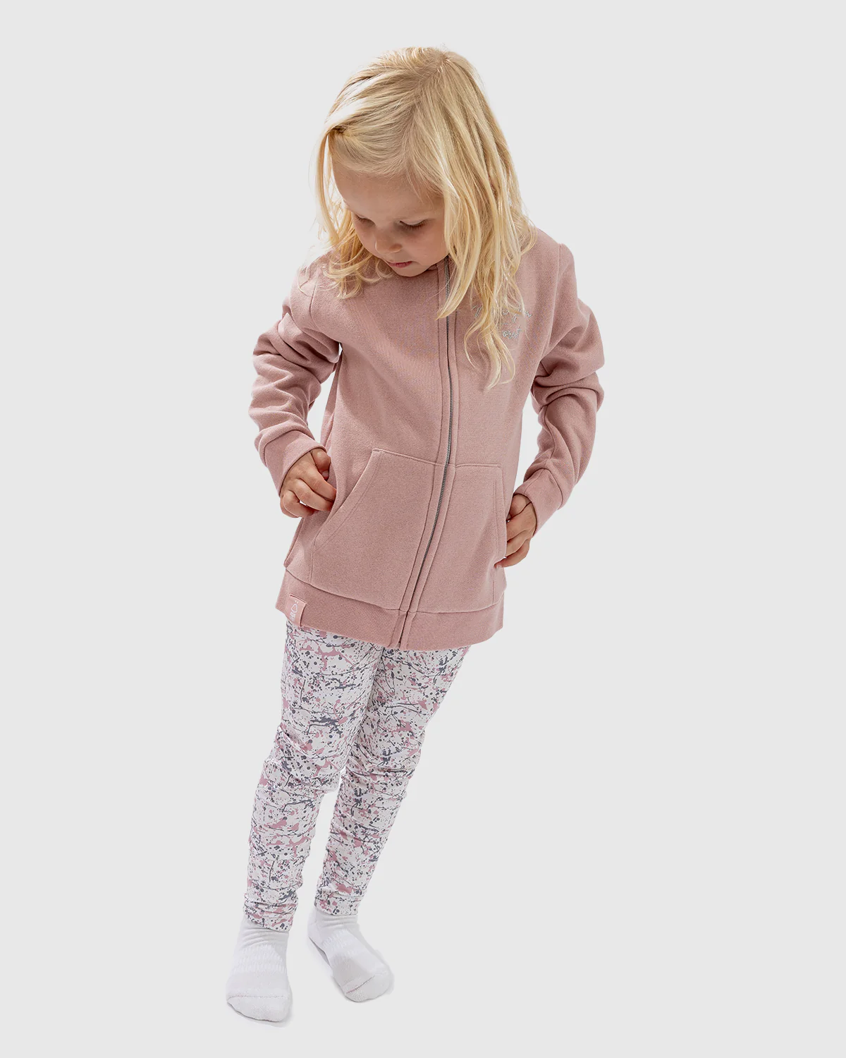 NFFC Junior Pink Lurex Full Zip Hoodie - Image 2