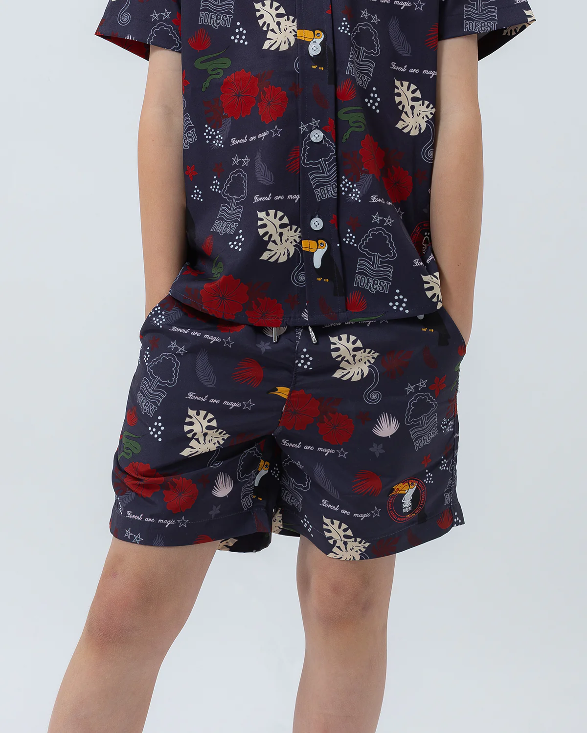 NFFC Junior Purple Jungle Swim Shorts