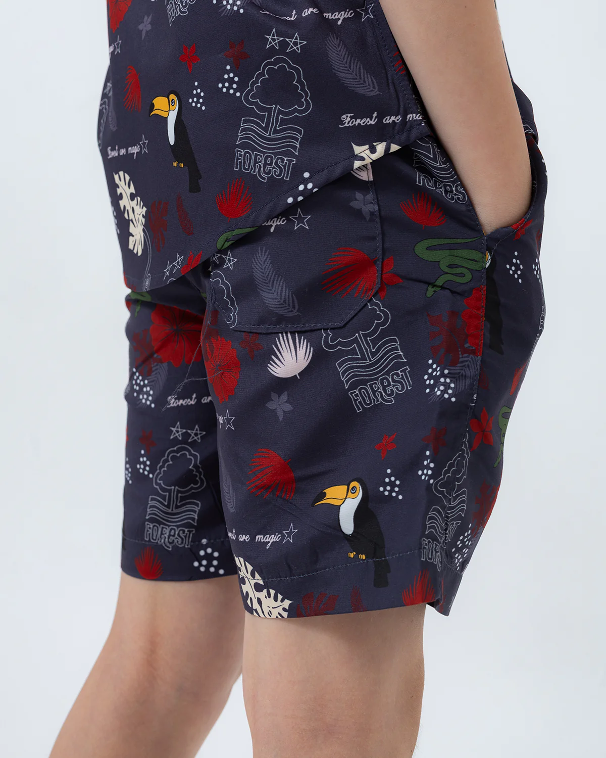 NFFC Junior Purple Jungle Swim Shorts - Image 4