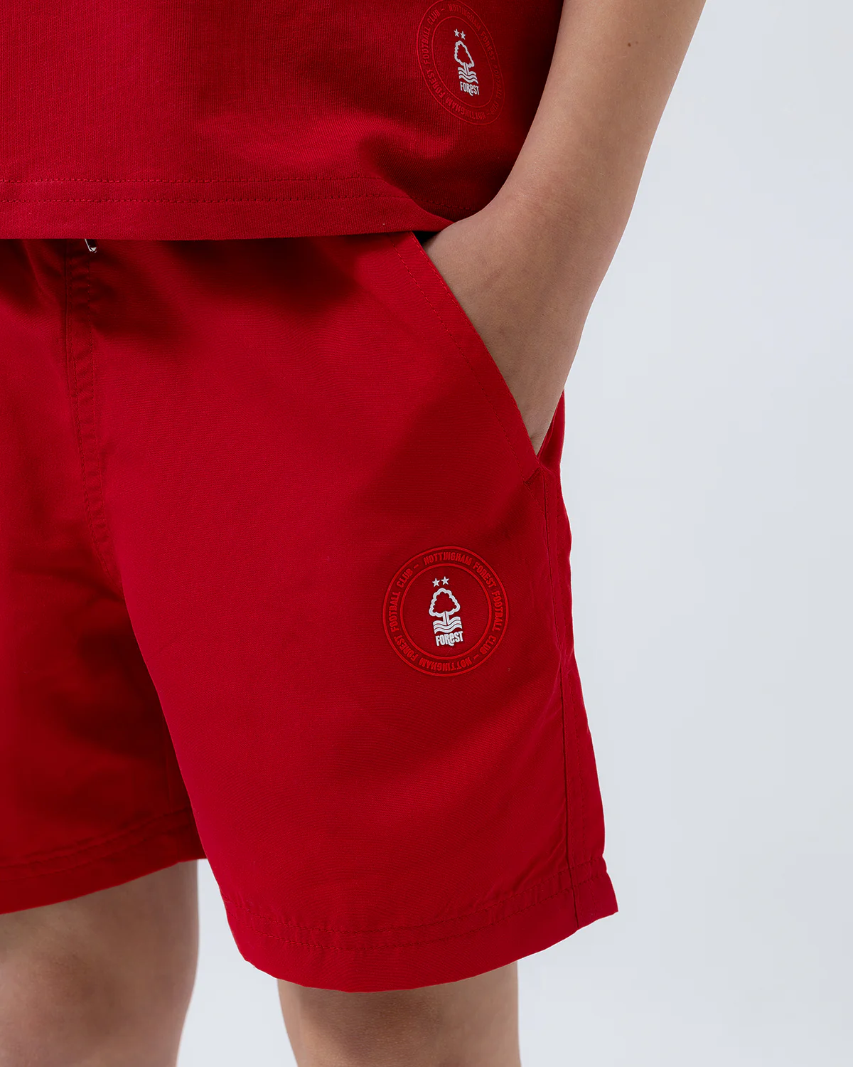 NFFC Junior Red Jungle Swim Shorts - Image 3